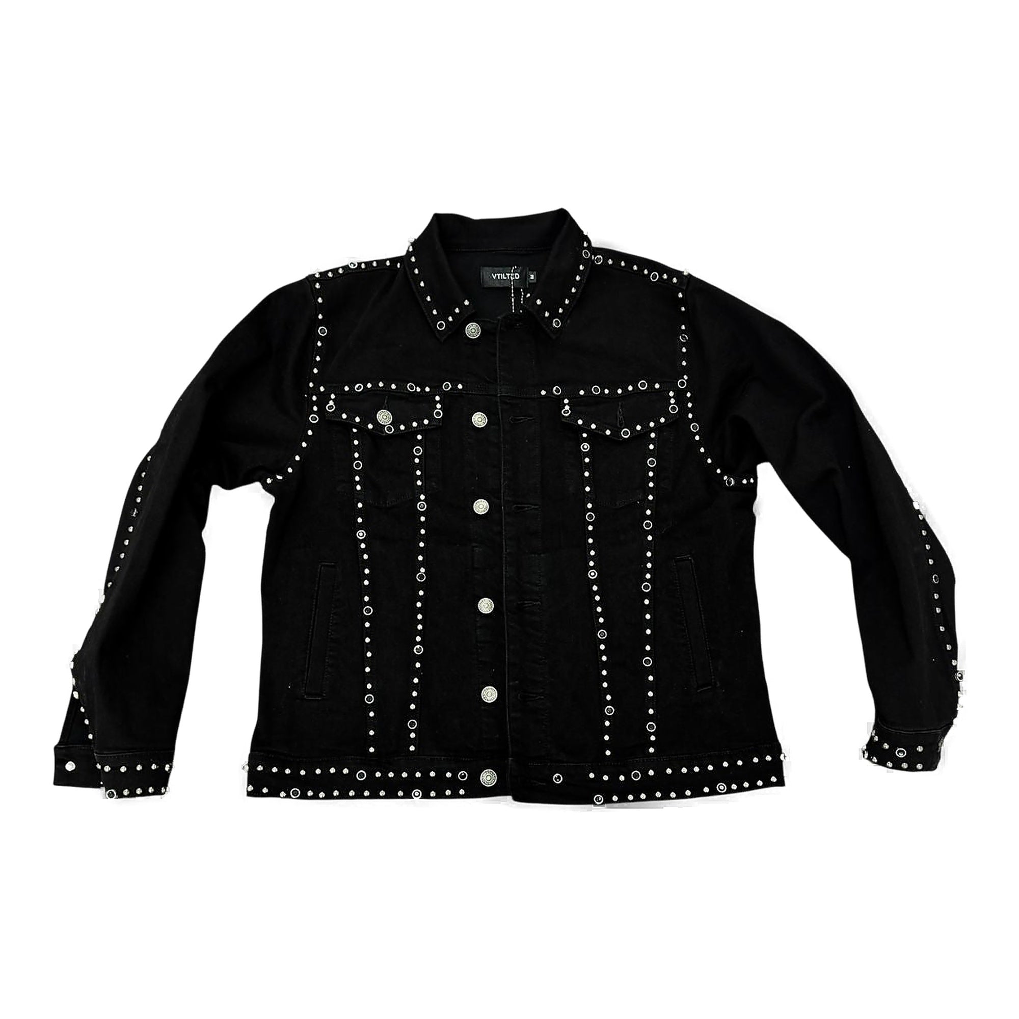 Vtilited Denim-Jacket Men's Black Denim Jacket