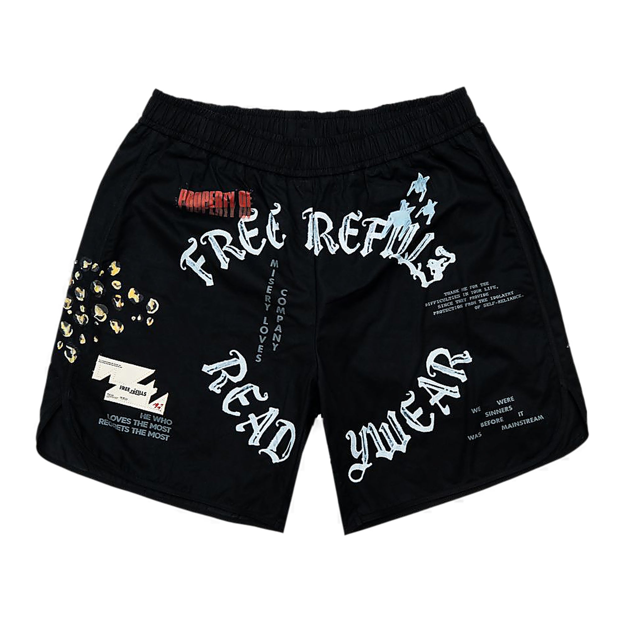 Free Refills Lettering Shorts - Oversized