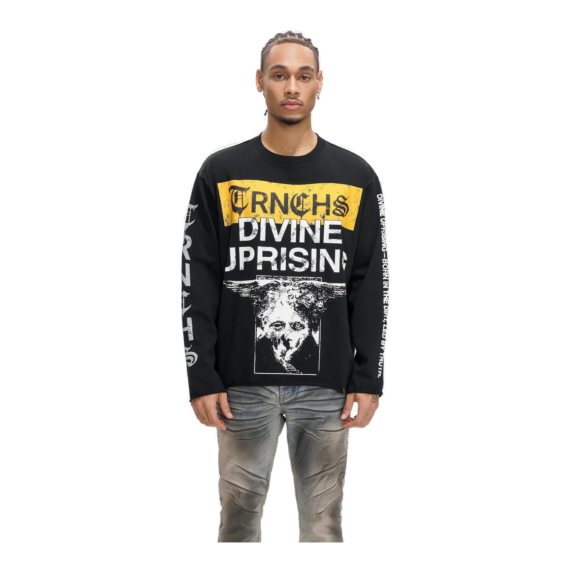 Trnchs Divine Uprising Men's Sweatshirt - Black