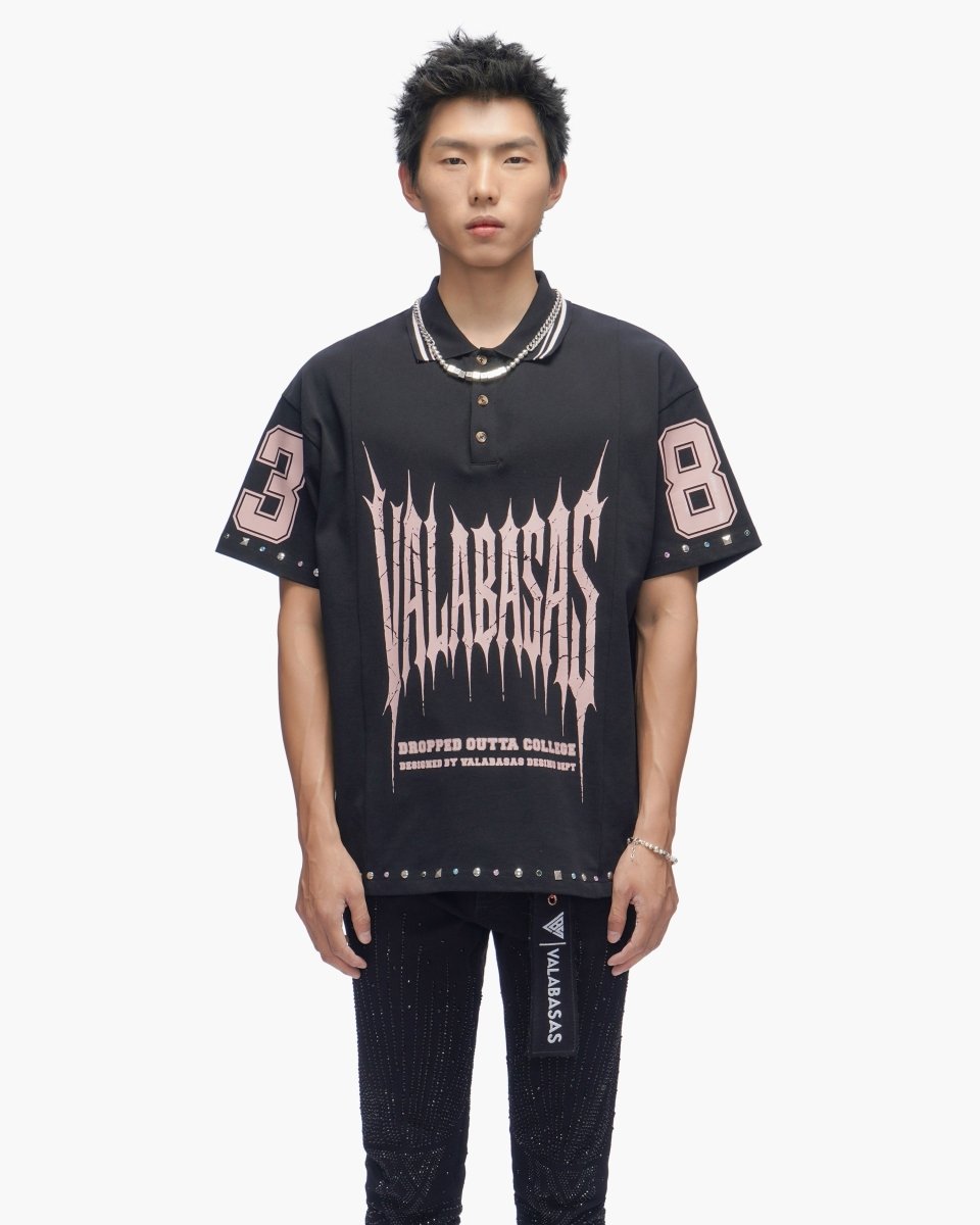 Back In 83' Black Polo Shirt - Valabasas