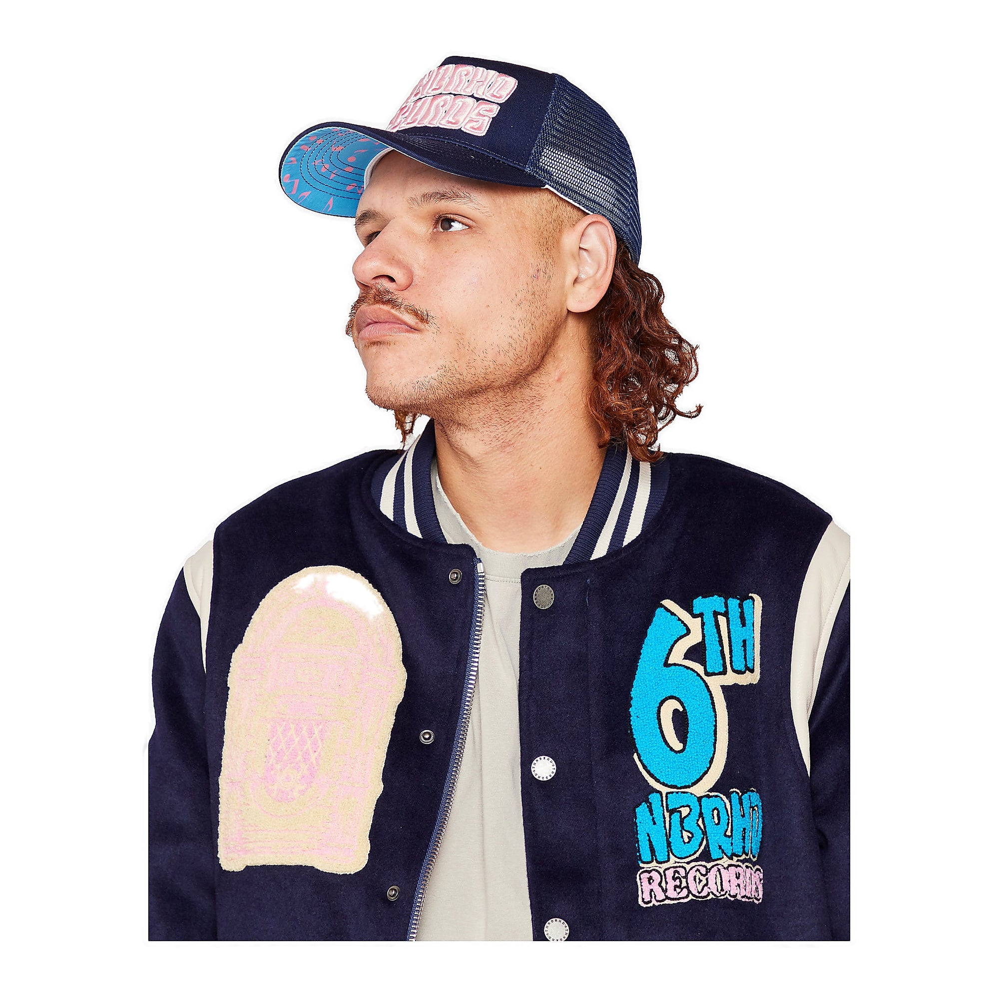 6th Nbrhd Billboard Trucker Hat - Embroidered Navy
