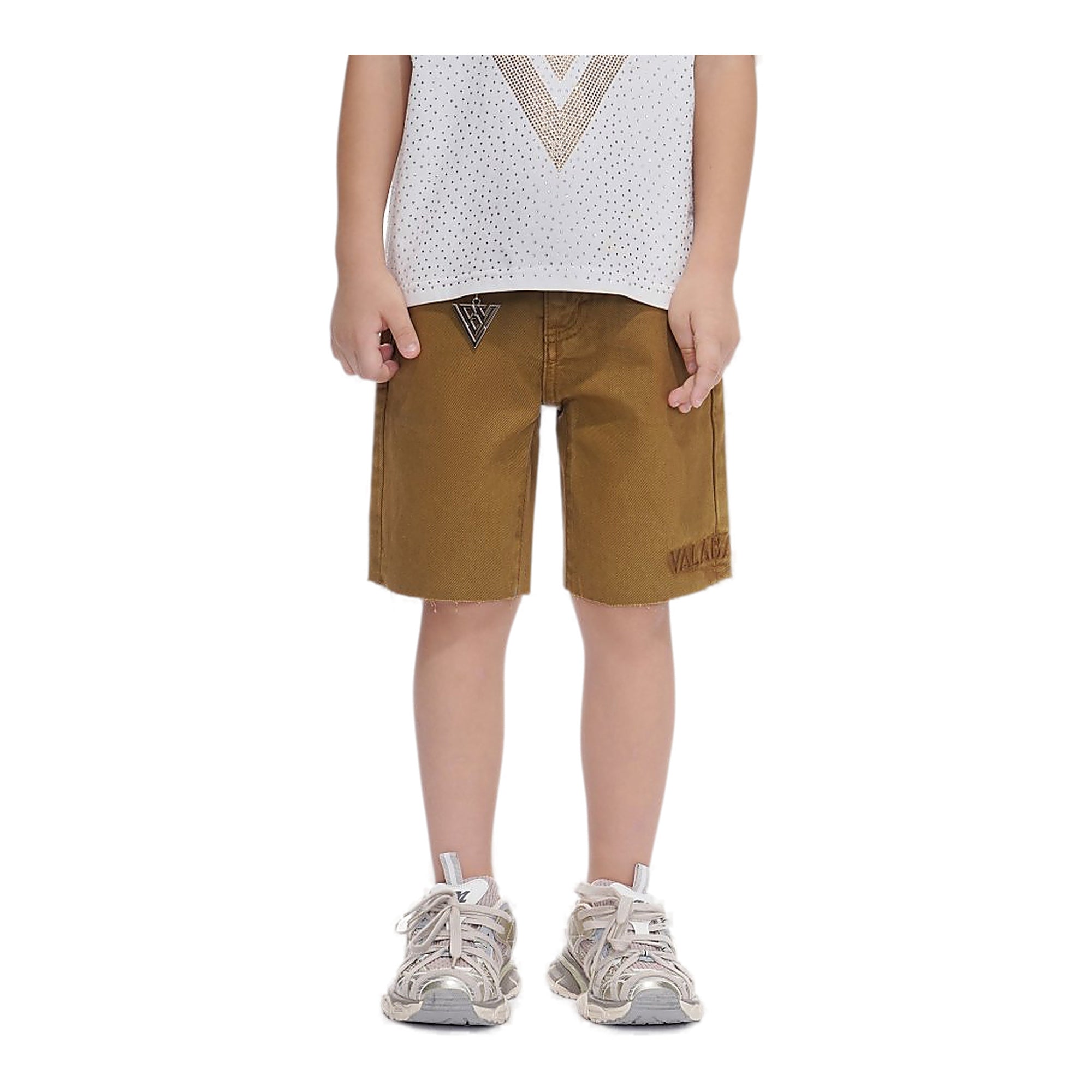Valabasas Raw Hem Kids Shorts - Waxed Denim