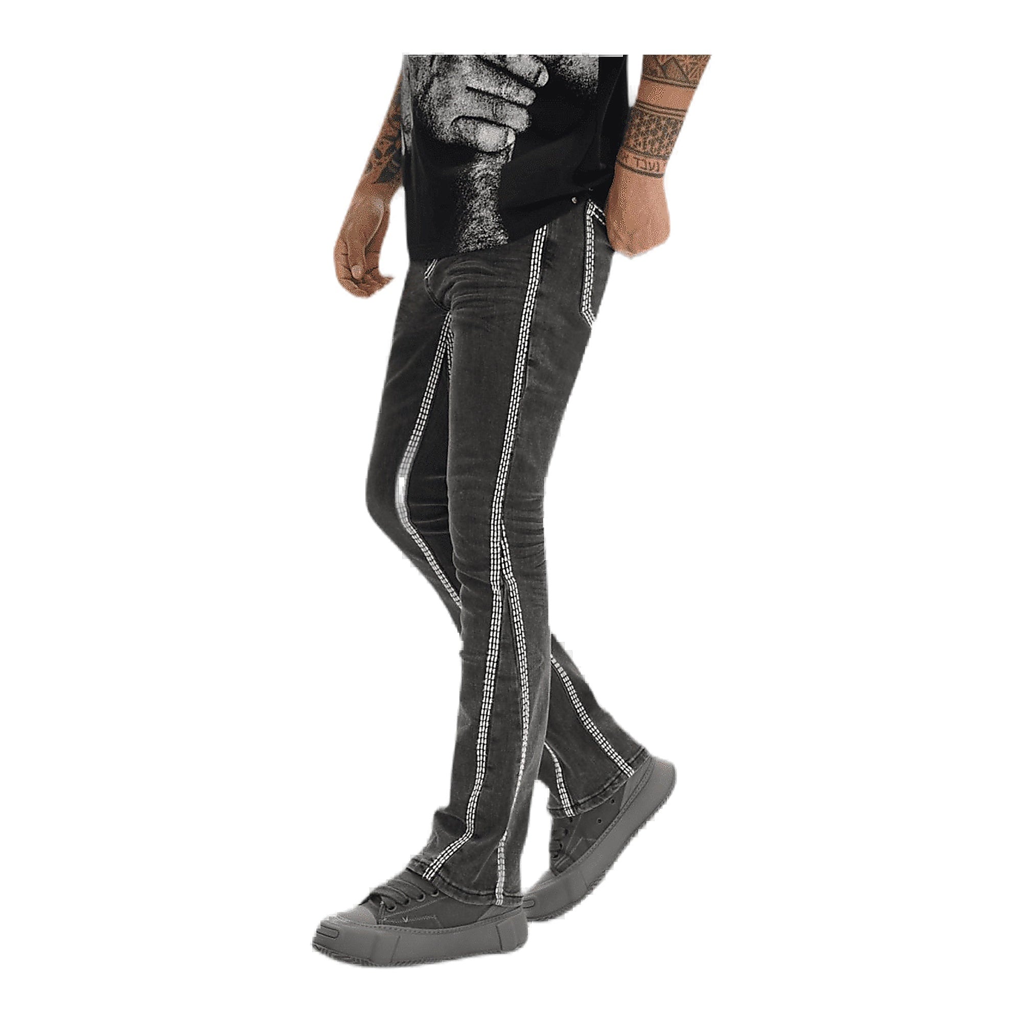 Valabasas Cody Stacked Men's Skinny Jeans - Black