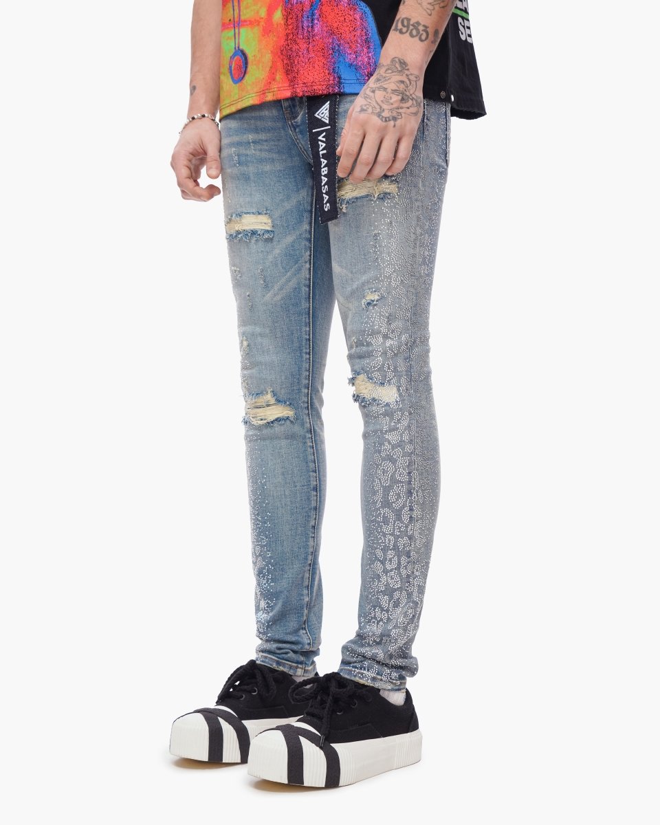 Bengal Skinny Blue Washed Jeans - Valabasas