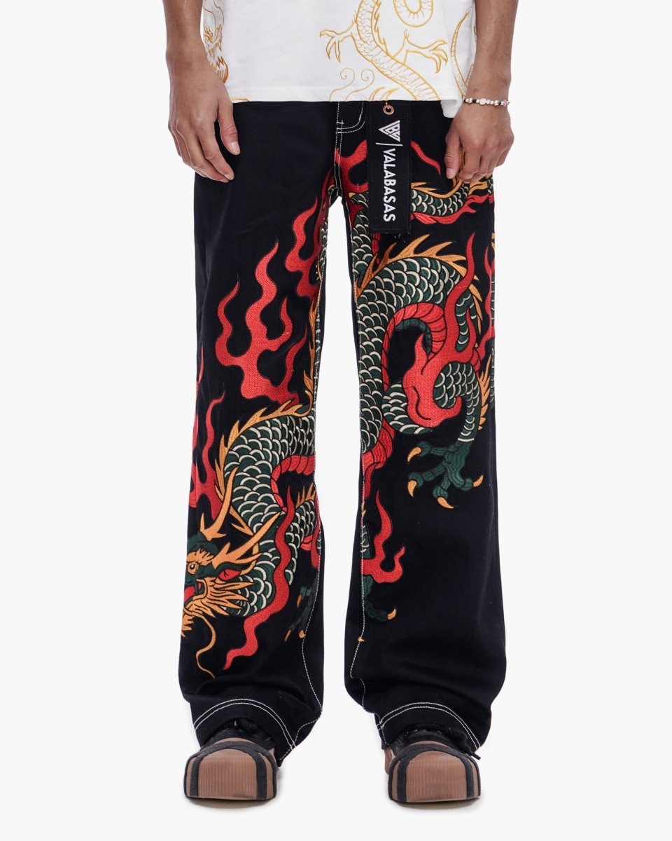 Blaze Fang Straight Leg Denim Jet Black - Valabasas