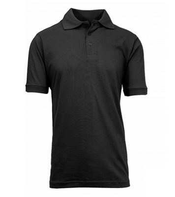 XBE - Boys Short Sleeve School Uniform Polo Shirt in Black