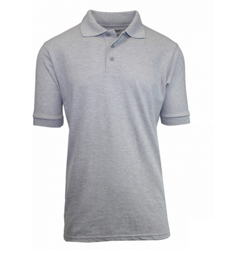 XBE - Boys Short Sleeve School Uniform Polo Shirt in Heather Grey