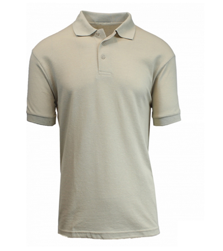 XBE- Boys Short Sleeve School Uniform Polo Shirt in Khaki