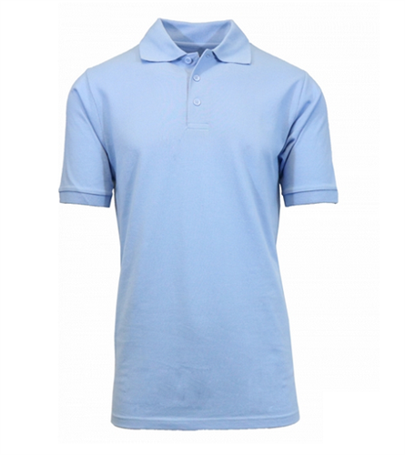 XBE - Boys Short Sleeve School Uniform Polo Shirt in Light Blue