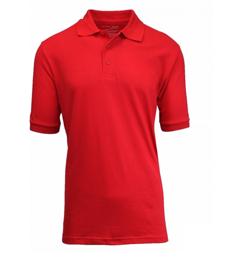 XBE -Boys Short Sleeve School Uniform Polo Shirt in Red