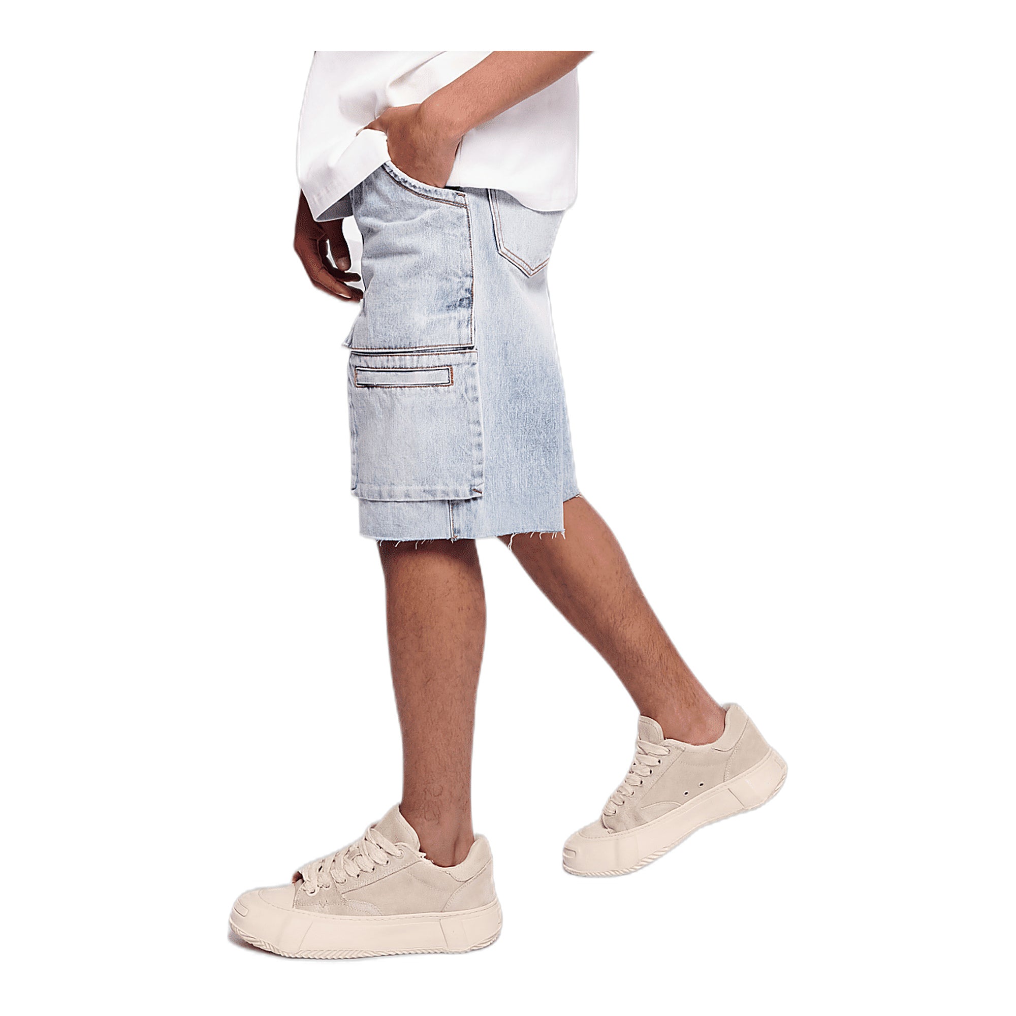 Valabasas Cargo Pocket Denim Shorts - Raw Edge