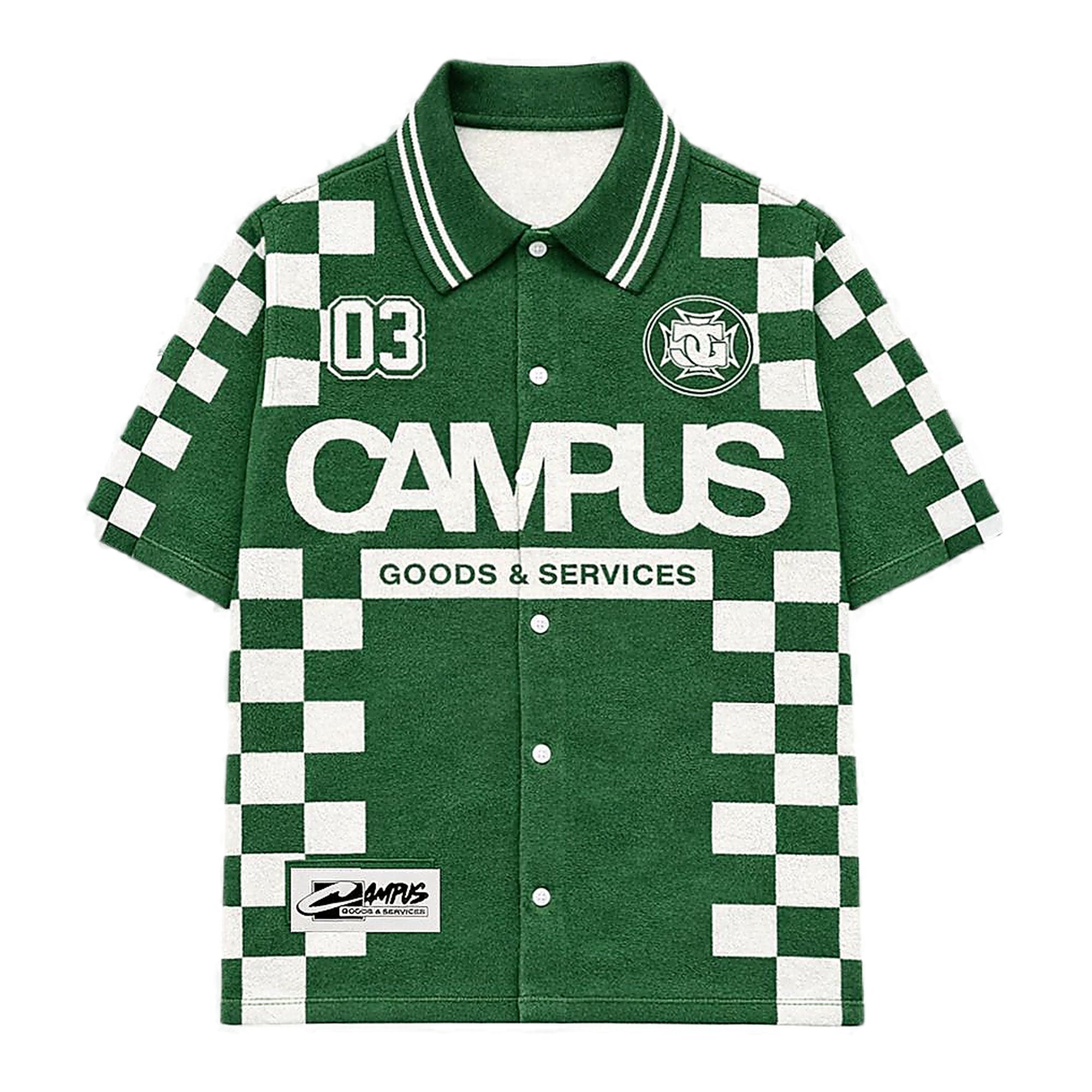Campus Checkered Shirt - Graphic Green