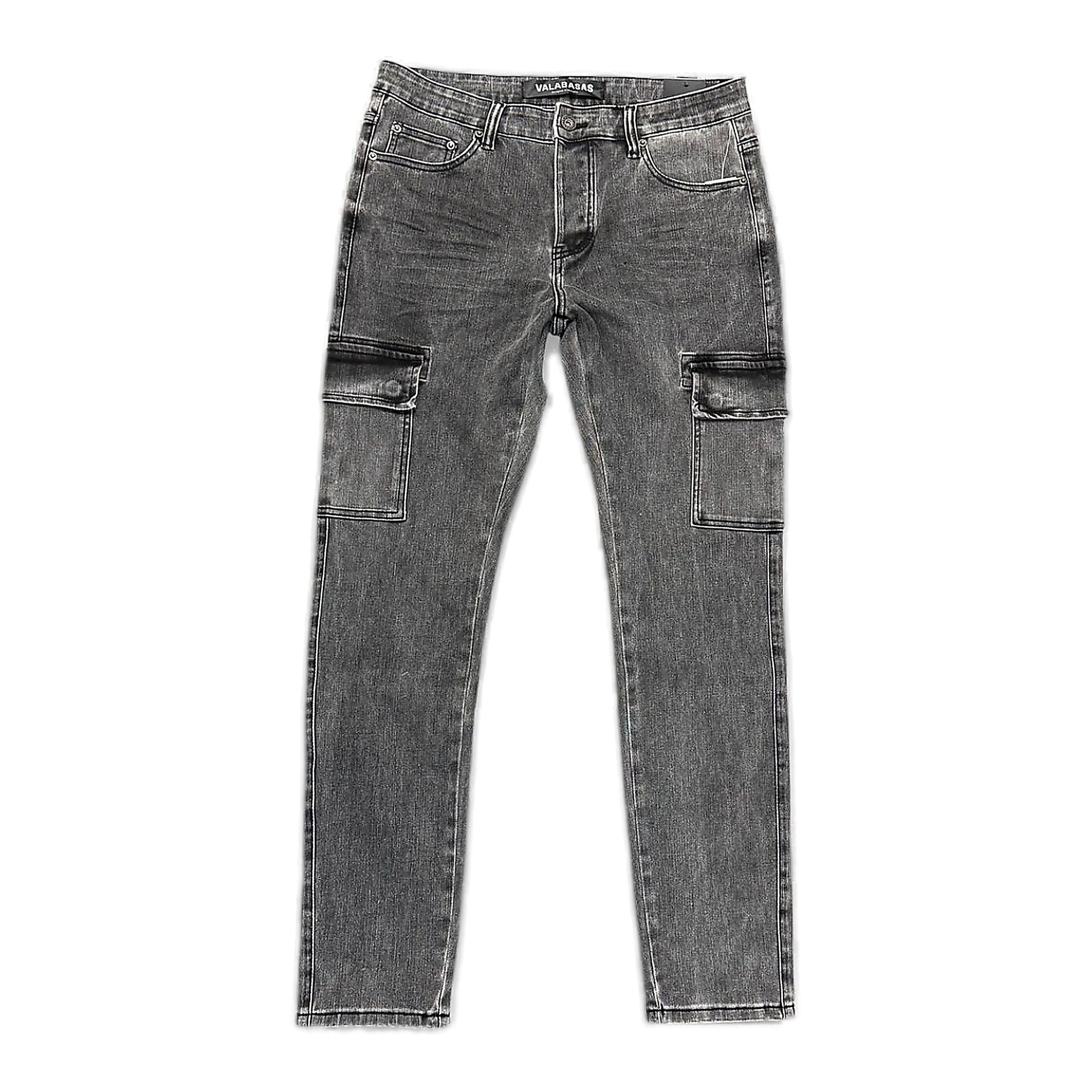 Valabasas Grey Cargo Pants - Skinny Fit
