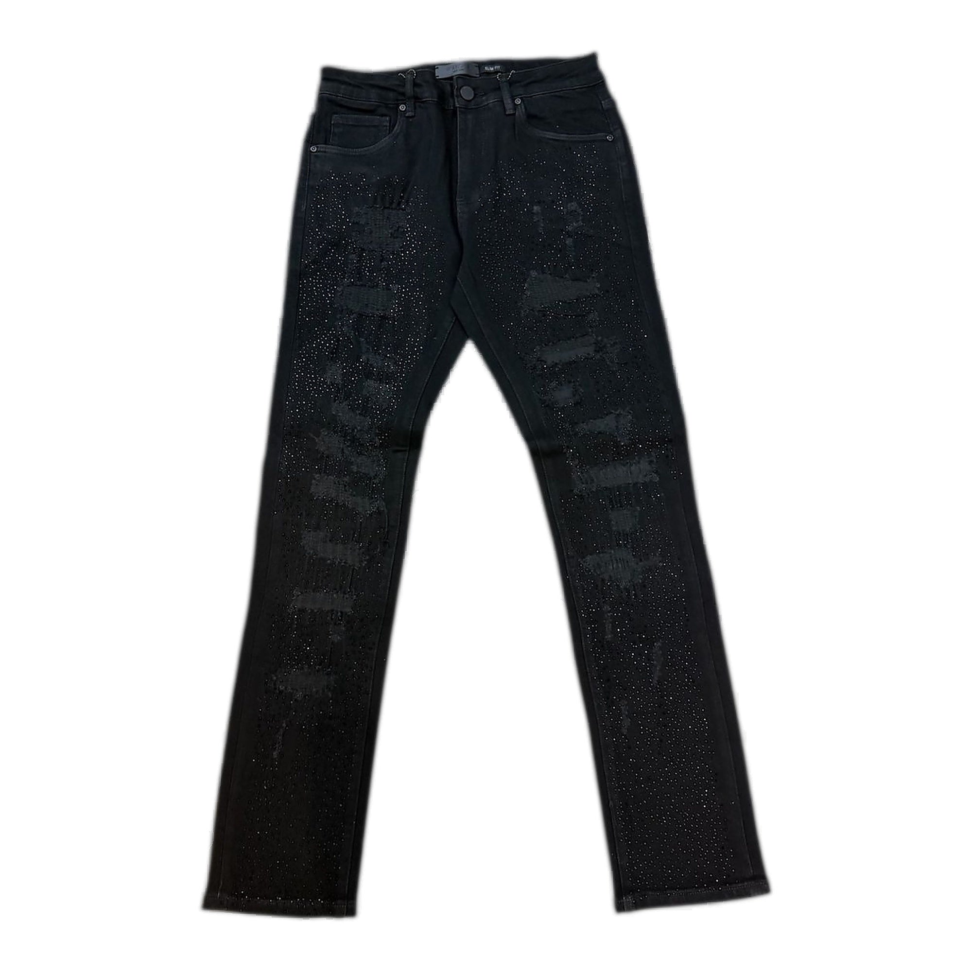 Waimea Slim Fit Embellished Black Jeans