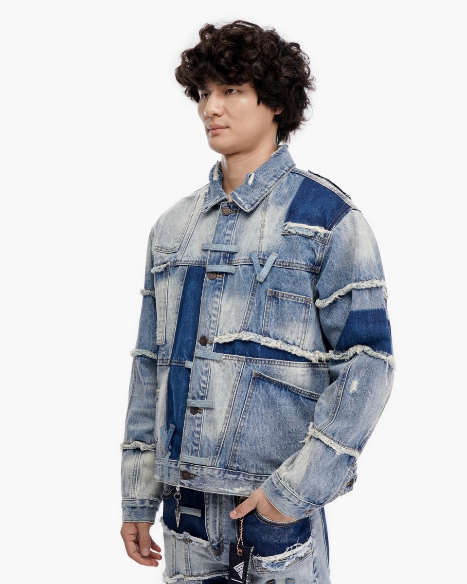 Caelric Blue Light Blue Denim Jacket - Valabasas