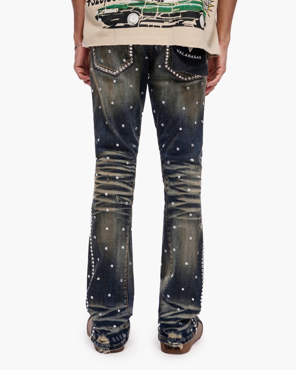 Canal Stacked Vintage Blue Wash Jeans - Valabasas