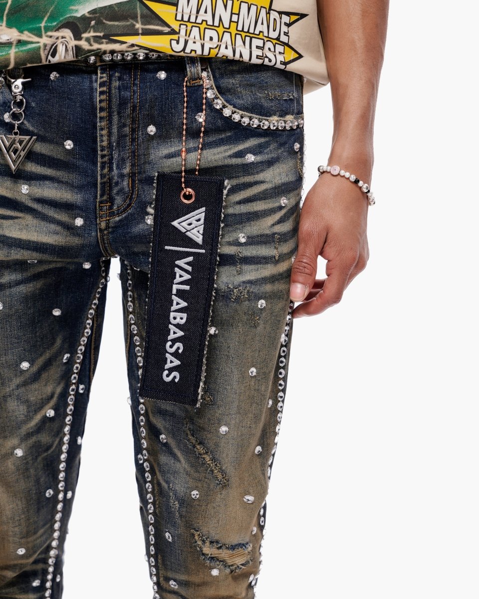 Canal Stacked Vintage Blue Wash Jeans - Valabasas