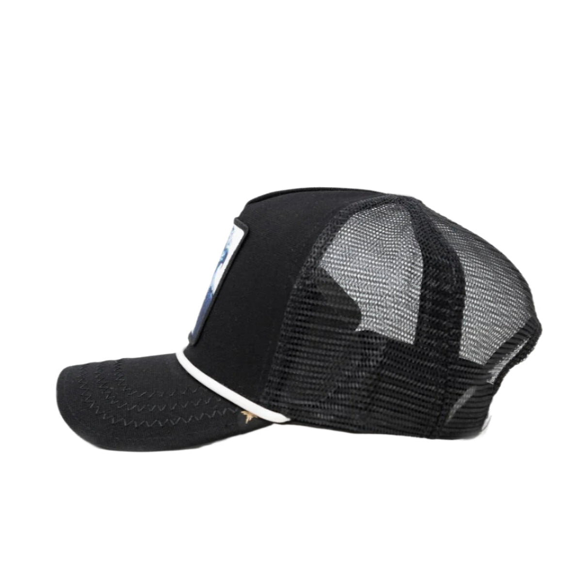 Gold Star Eagle Trucker Hat - Black