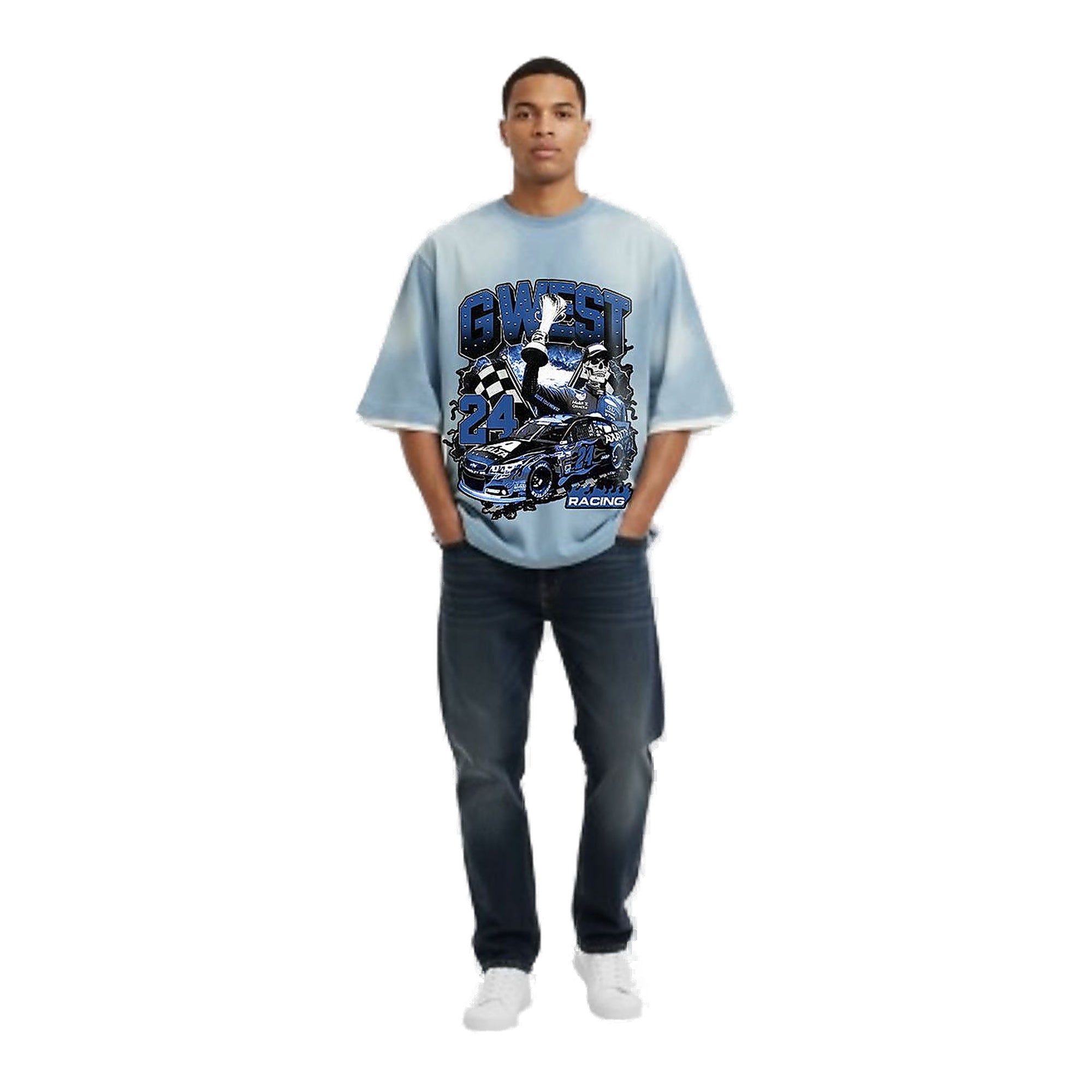 G-West Race Graphic T-Shirt - Oversized