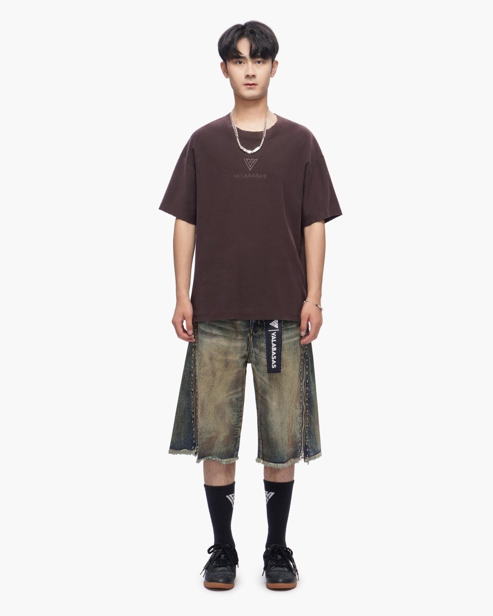 Chosen Jorts Dark Blue Vintage - Valabasas