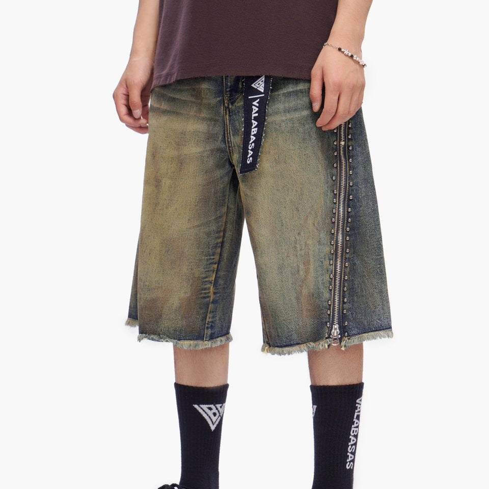 Chosen Jorts Dark Blue Vintage - Valabasas