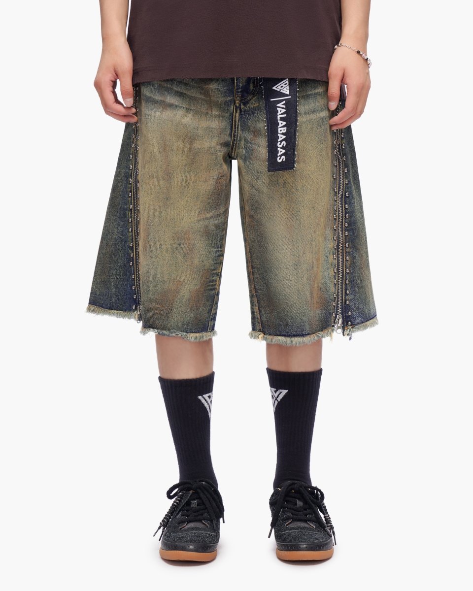 Chosen Jorts Dark Blue Vintage - Valabasas