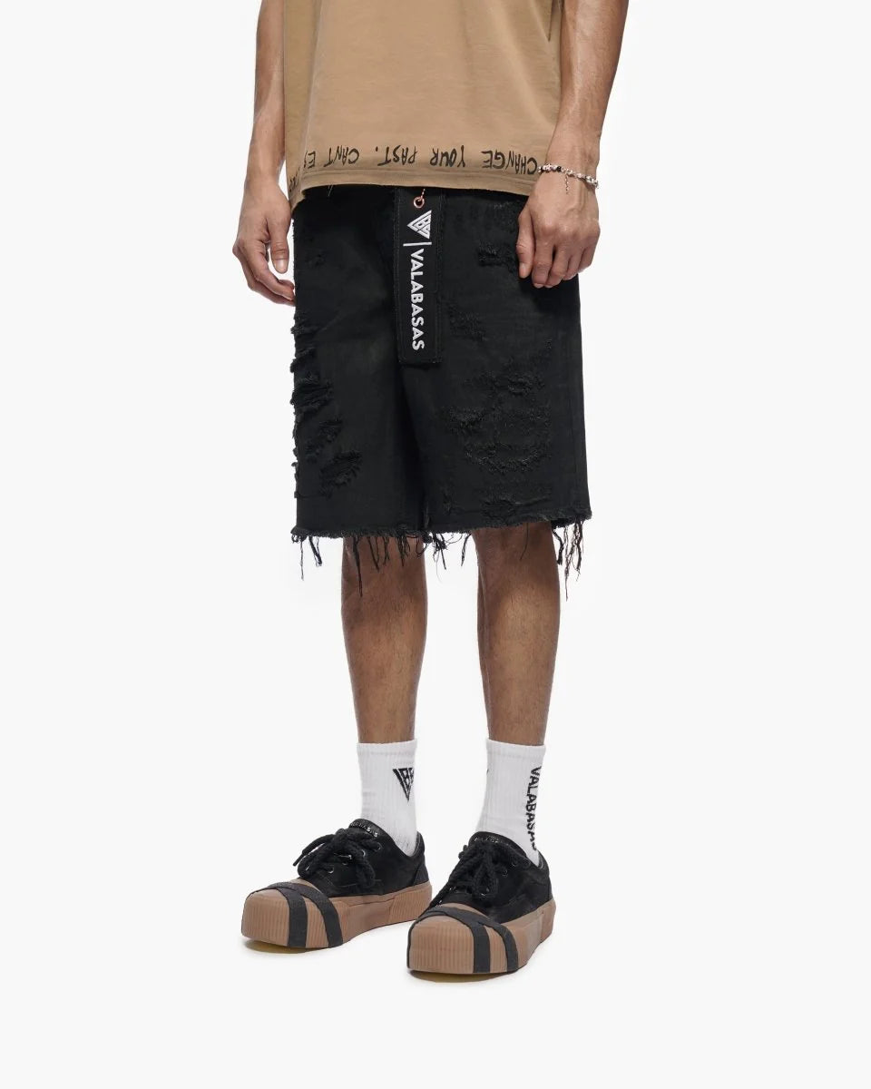 Valabasas Logo Shorts - Distressed