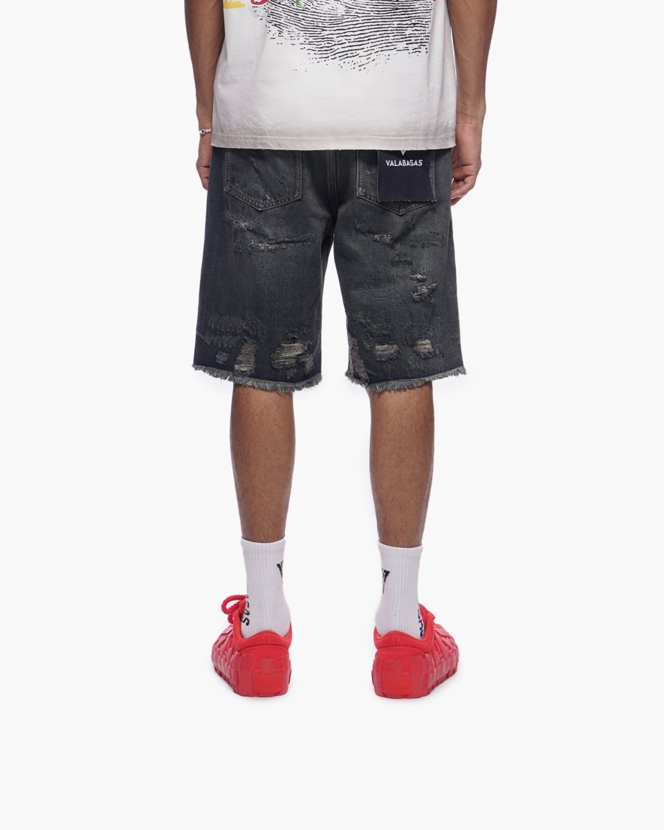 Clipped Jorts Dark Dirty Blue - Valabasas