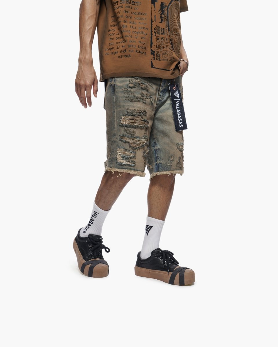 Clipped Jorts Dirty Vintage Blue - Valabasas