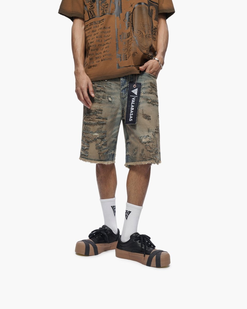 Clipped Jorts Dirty Vintage Blue - Valabasas