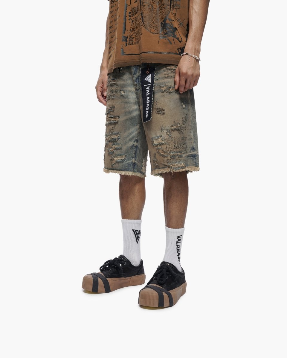Clipped Jorts Dirty Vintage Blue - Valabasas