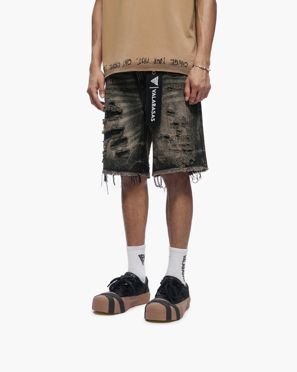 Clipped Jorts Grey Washed - Valabasas