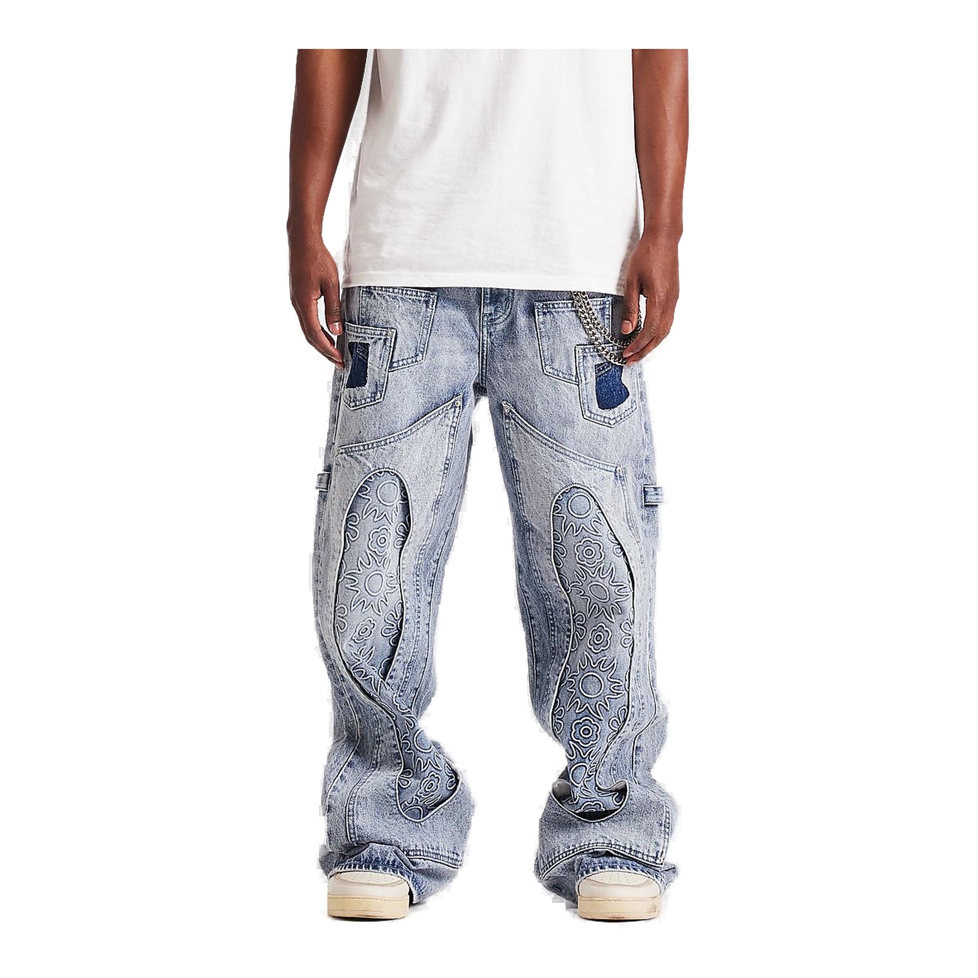 Sunwave Baggy Denim Men's Jeans - Light Wash