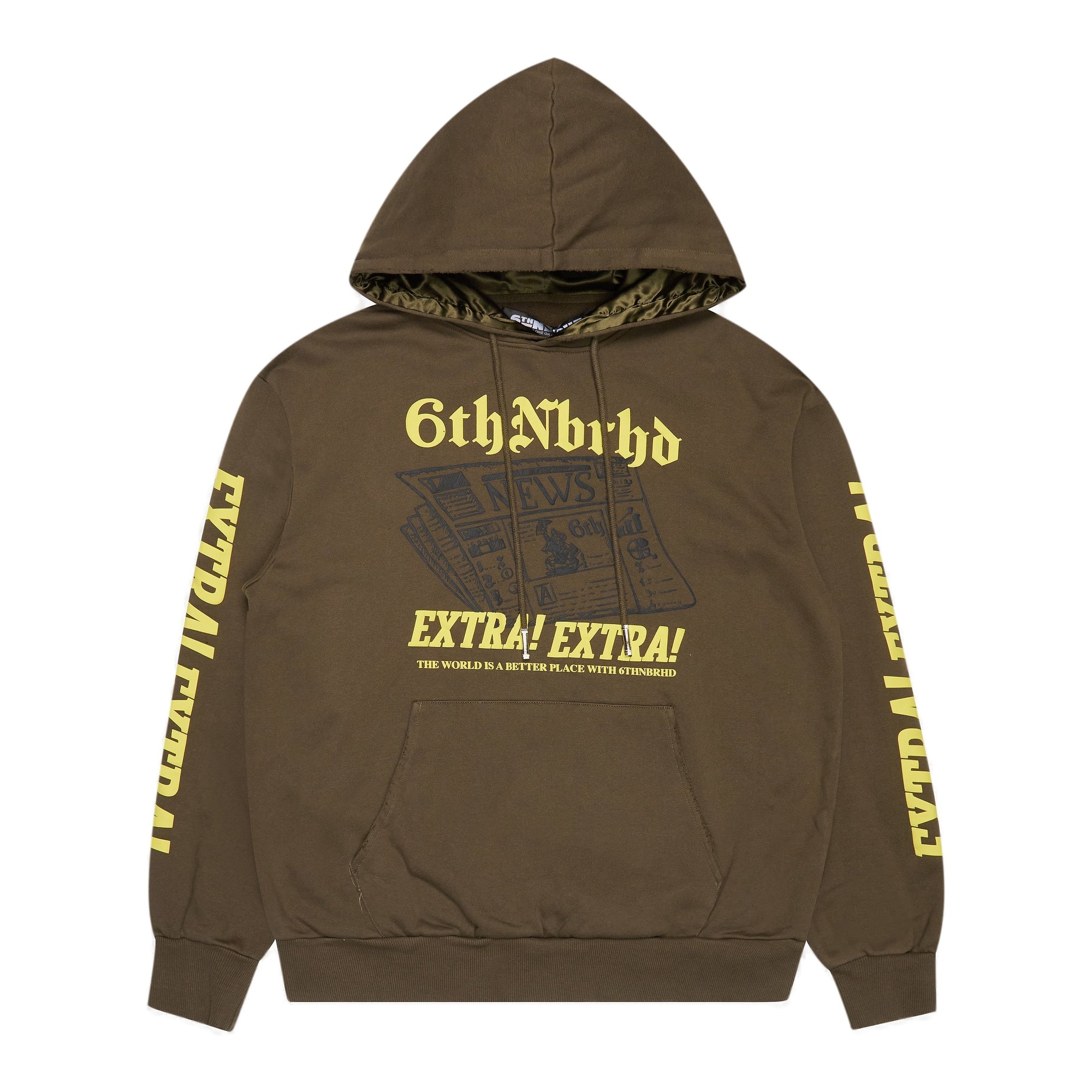 6Th Nbrhd Breaking News Men's Hoodie - Brown