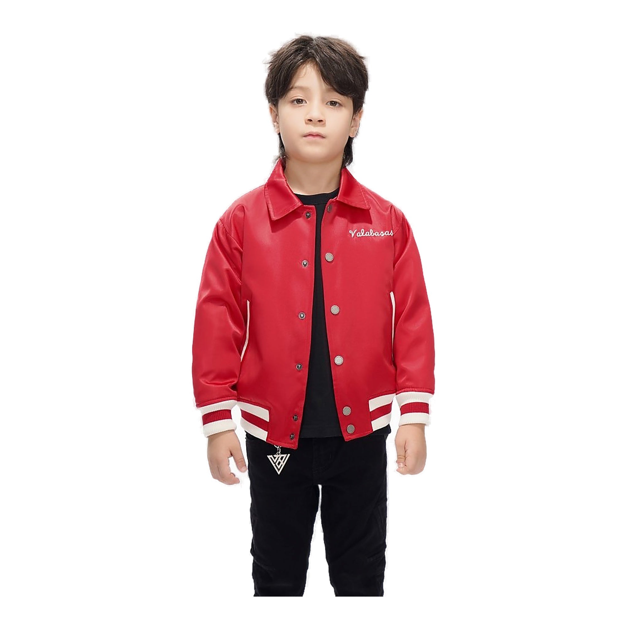 Valabasas Youth Varsity Jacket - Red