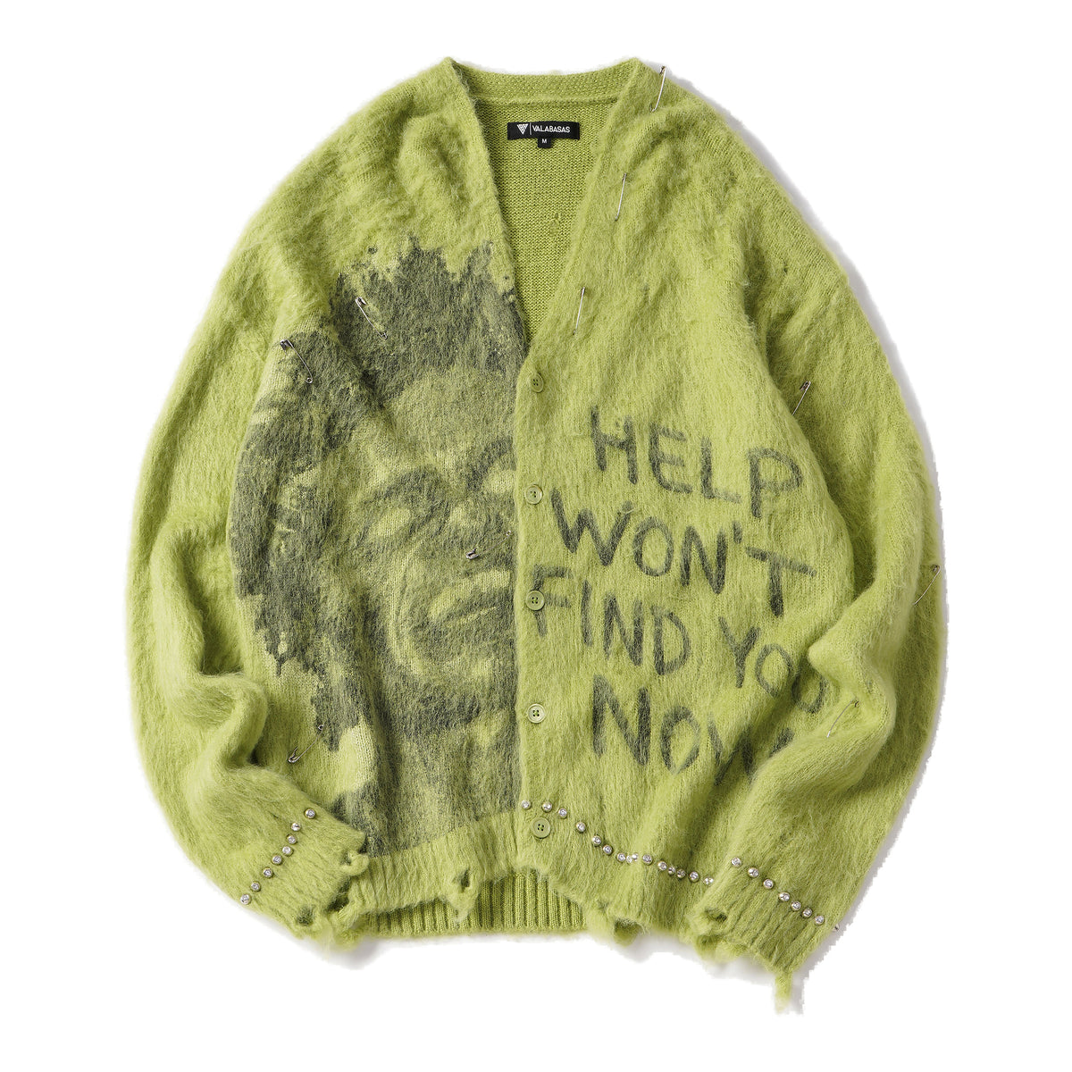 Valabasas Can't Hide Sweater - Distressed Green
