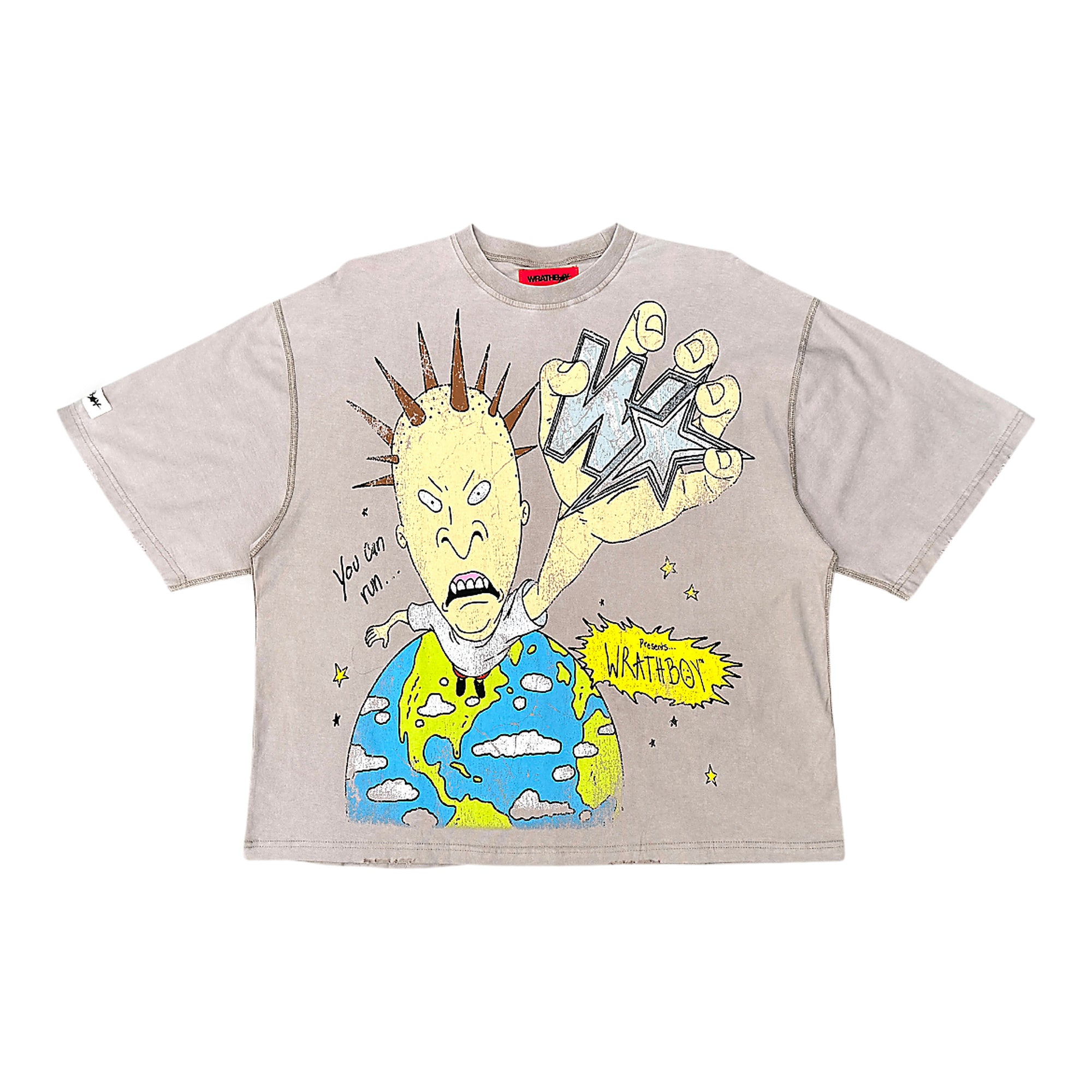Wrathboy Punk Tee - Graphic Ltbrown