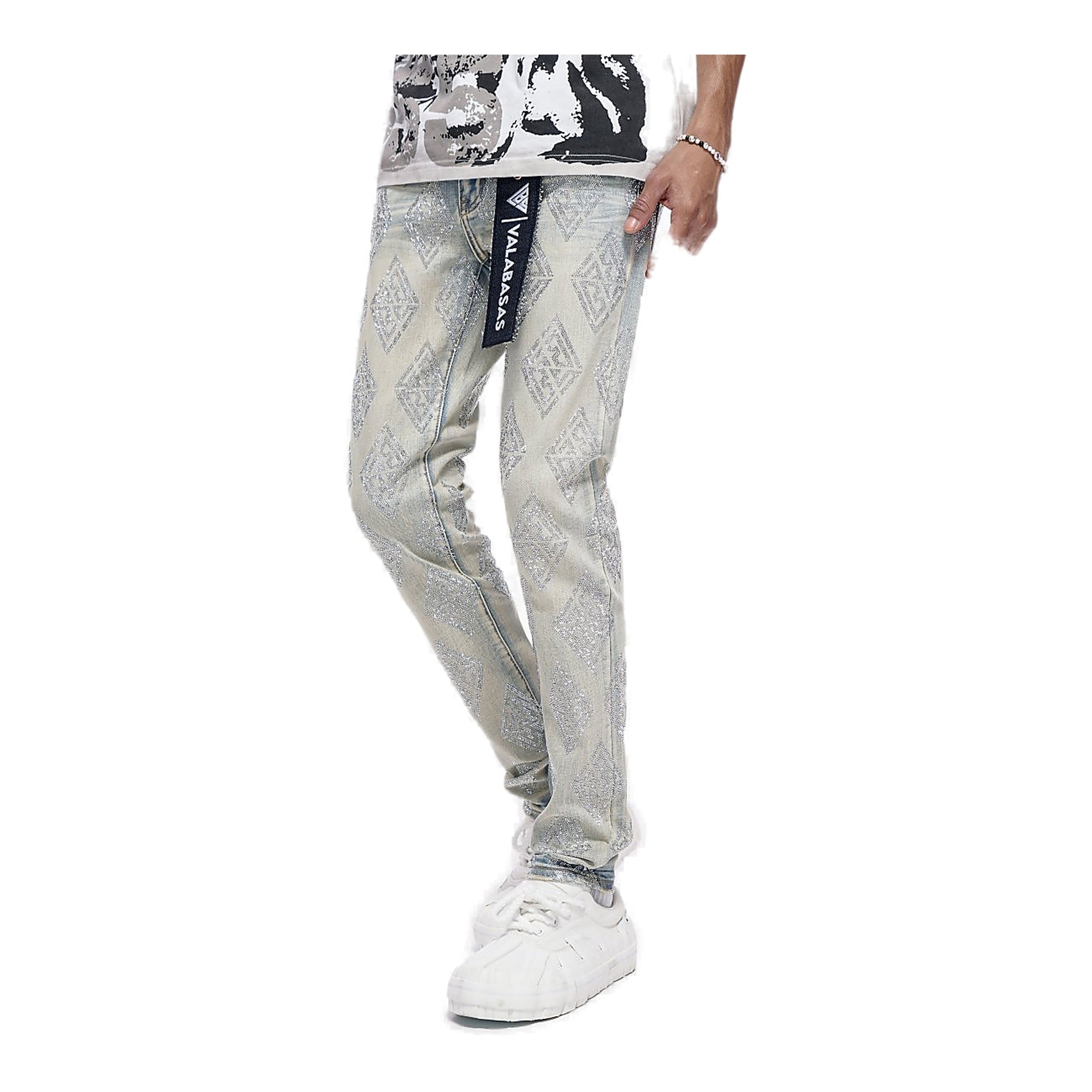 Valabasas Lattice Jeans - Skinny Fit