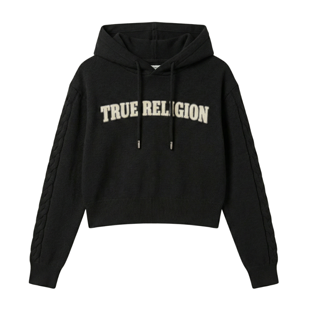 True Religion Emb Pullover Sweater Hoodie