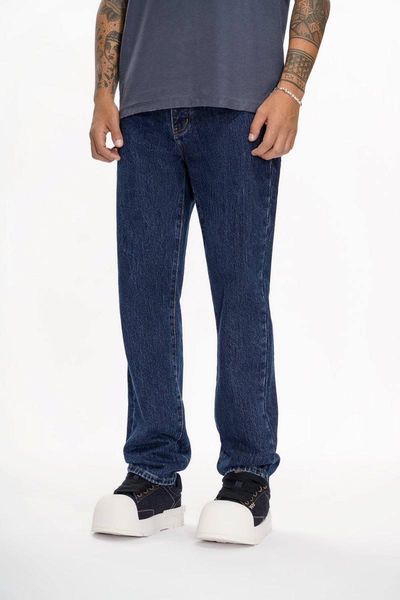 Different Straight Fit Jeans Denim Blue - Valabasas