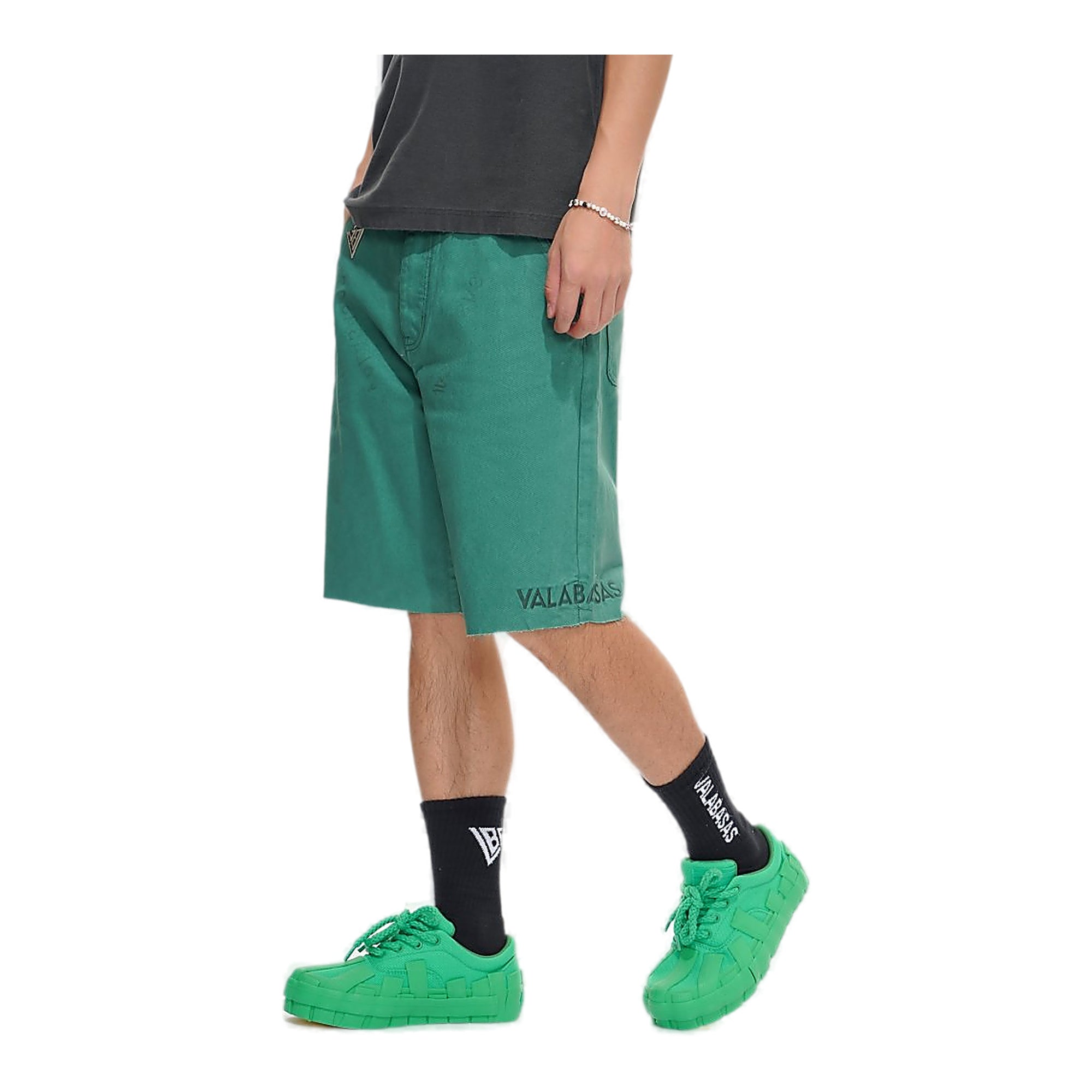 Valabasas Text Logo Shorts - Waxed Finish