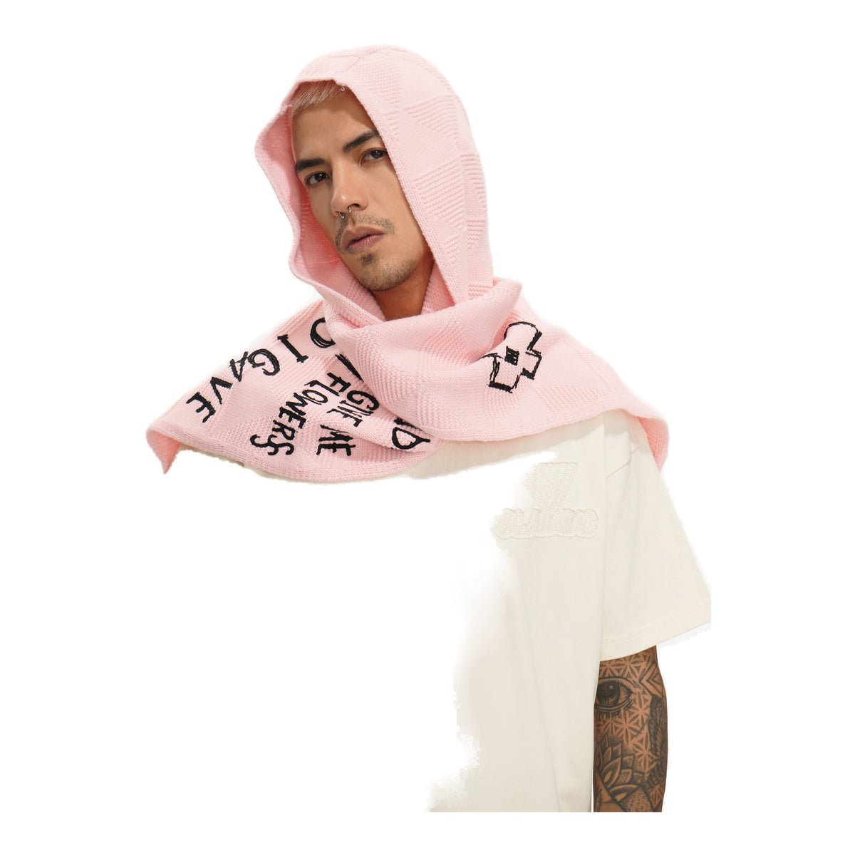 Valabasas Graphic Scarf - Knitted Pink