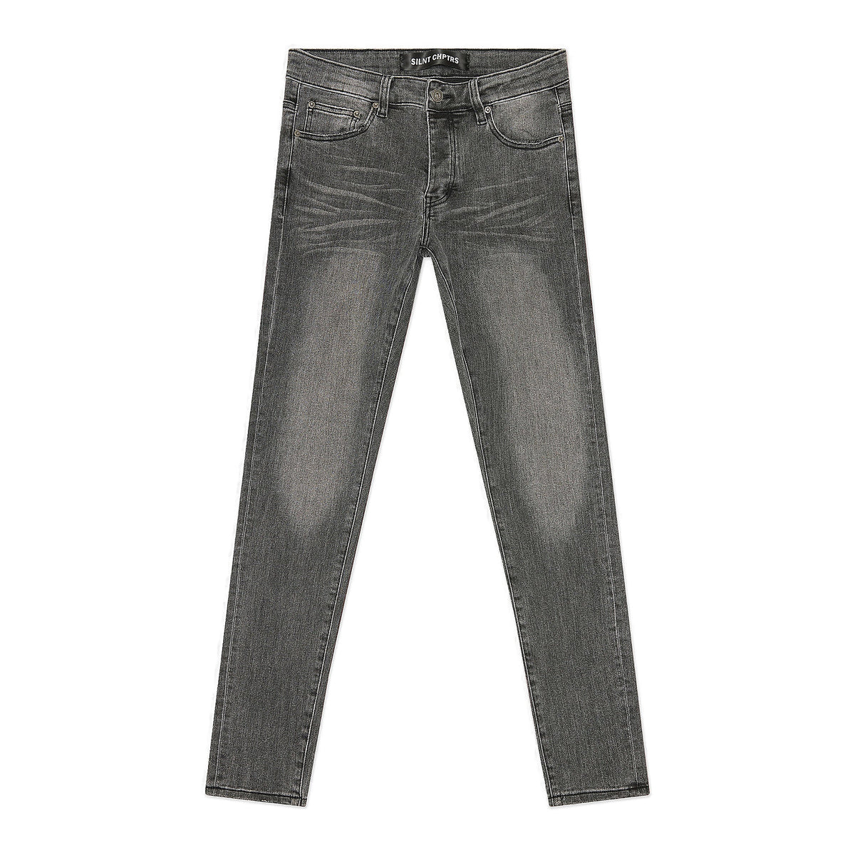 Silnt Chptrs Whisker Jeans - Slim Fit Black Grey