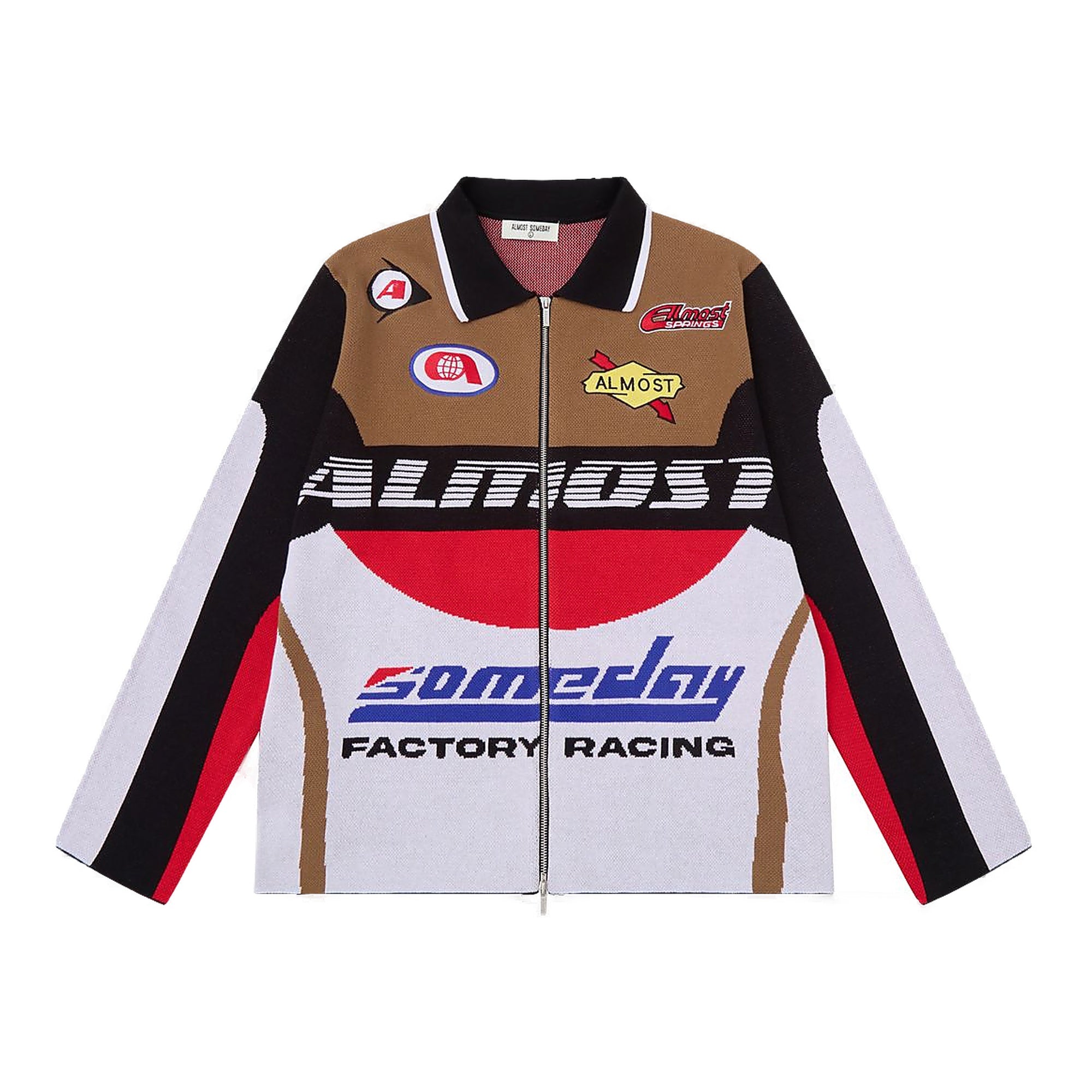 Almost Someday Moto Knit Jacket - Brown