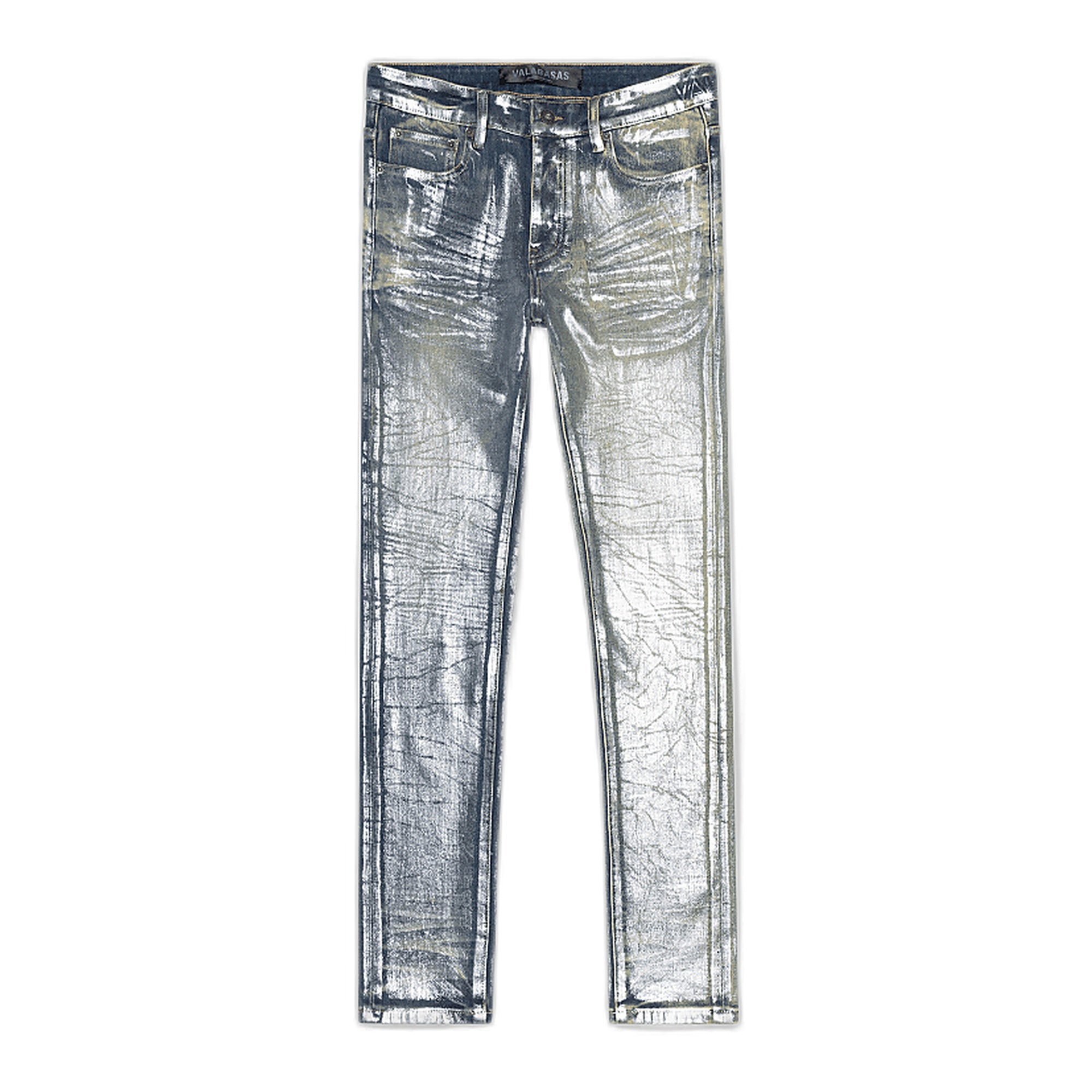 Valabasas Mr. Flex Skinny Slv Waxed Men's Jeans - Metallic