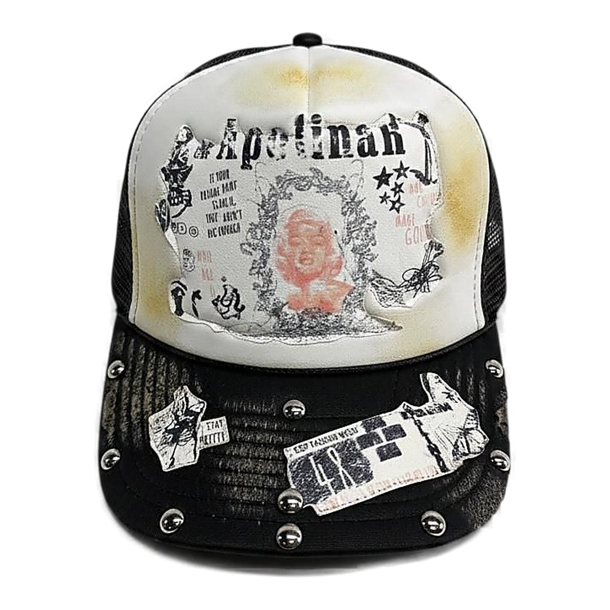 Apolinar Monroe Trucker Hat - Graphic Blkwht