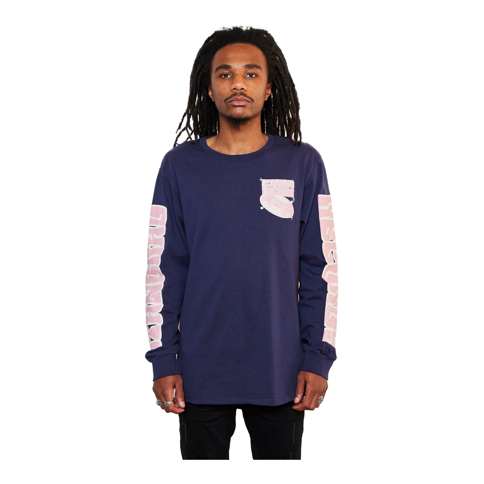 6Th Nbrhd Records Men's T-Shirt - Navy