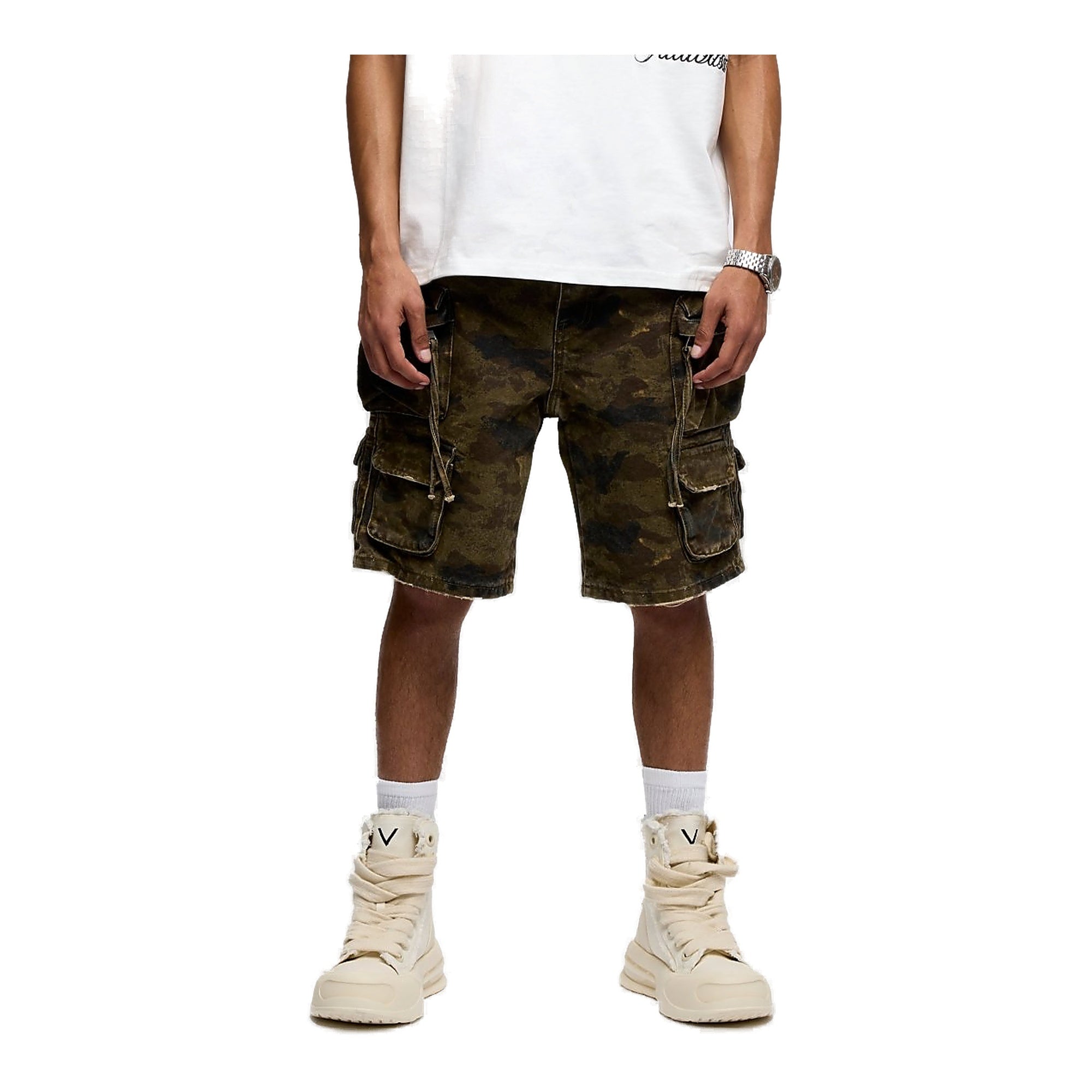 Valabasas Descend Er Dark Green Cargo Pants - Camouflage
