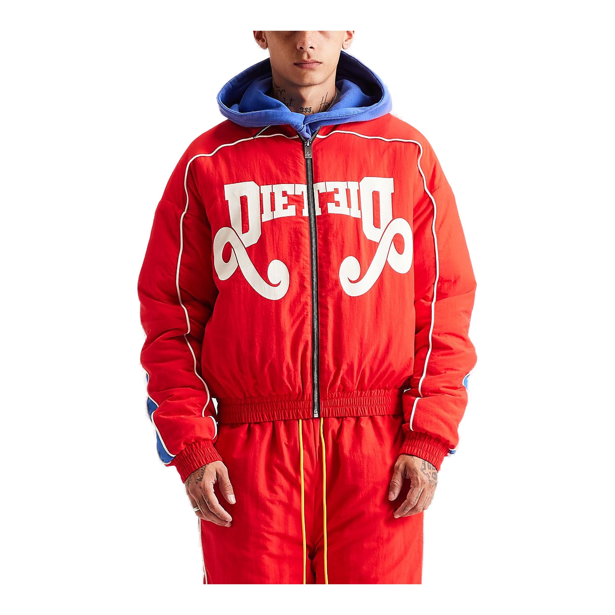 Diet Starts Reverso Nylon Zip Jacket - Red