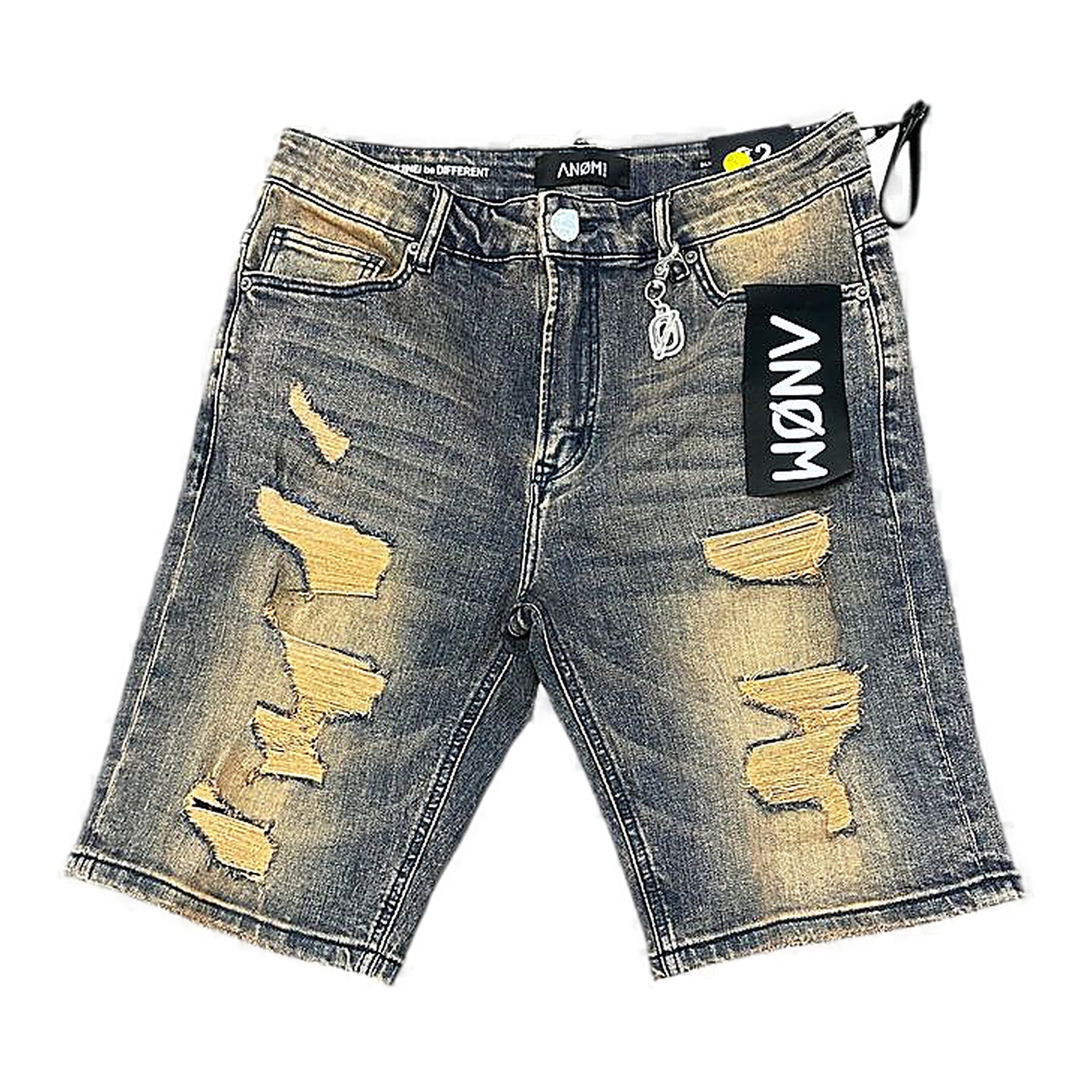 Anomdenim Distressed Shorts - Frayed Hem